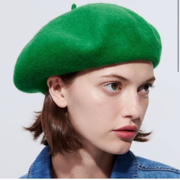Zara Accessories Zara Green Wool Beret Hat Poshmark